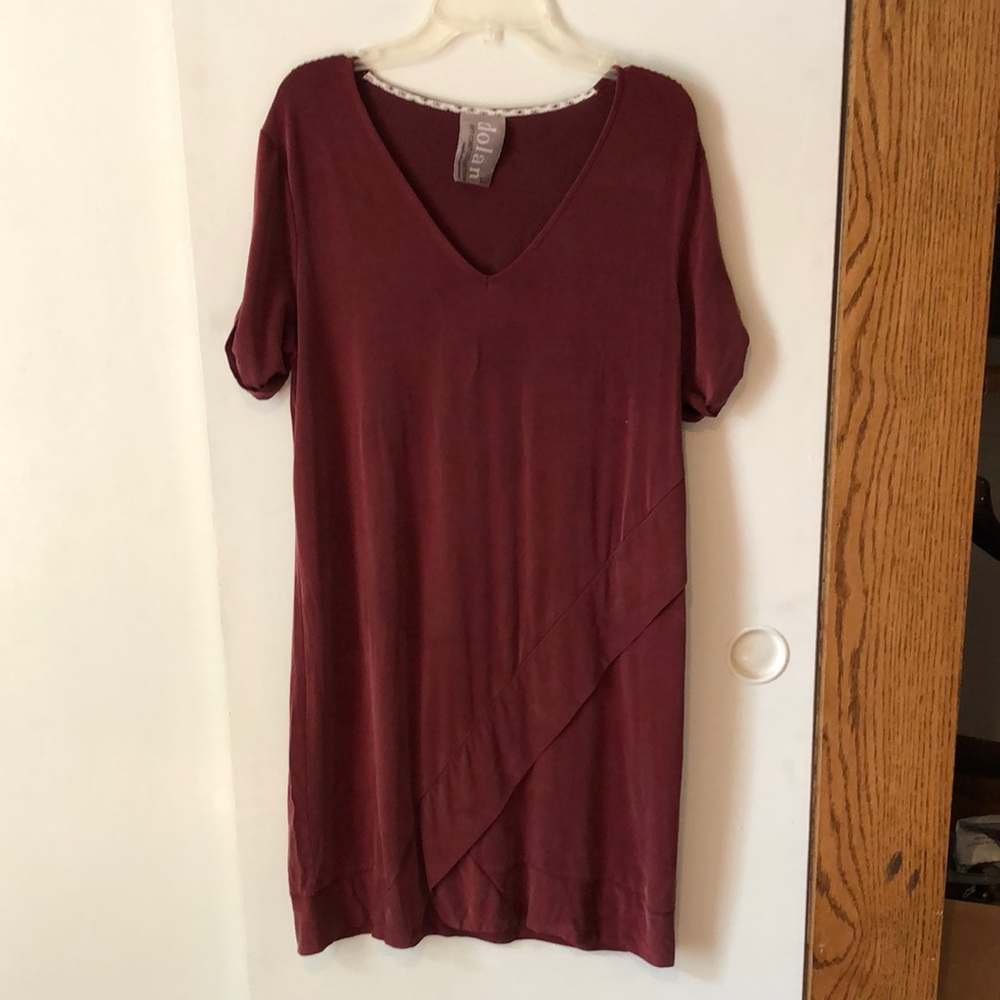 Anthropologie Dolan XSP red drape dress